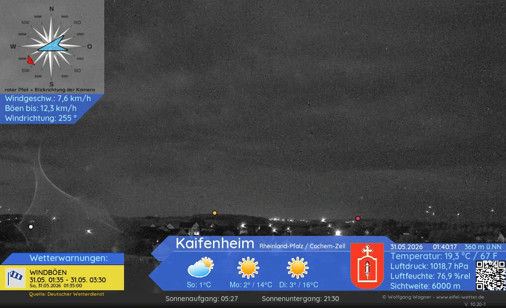 Aktuelles Webcam-Bild aus Kaifenheim