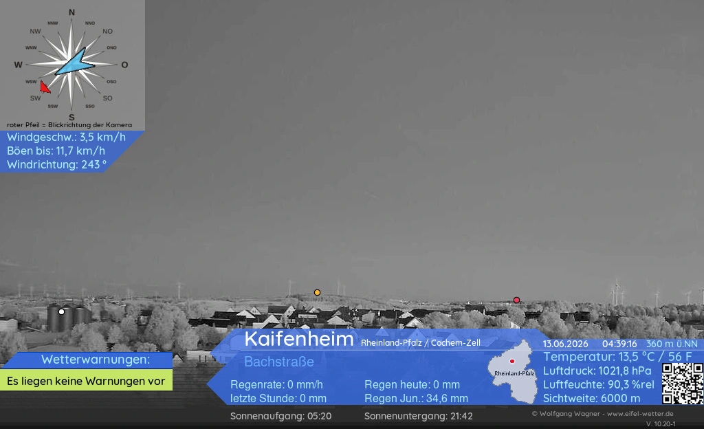 Aktuelles Webcam-Bild aus Kaifenheim