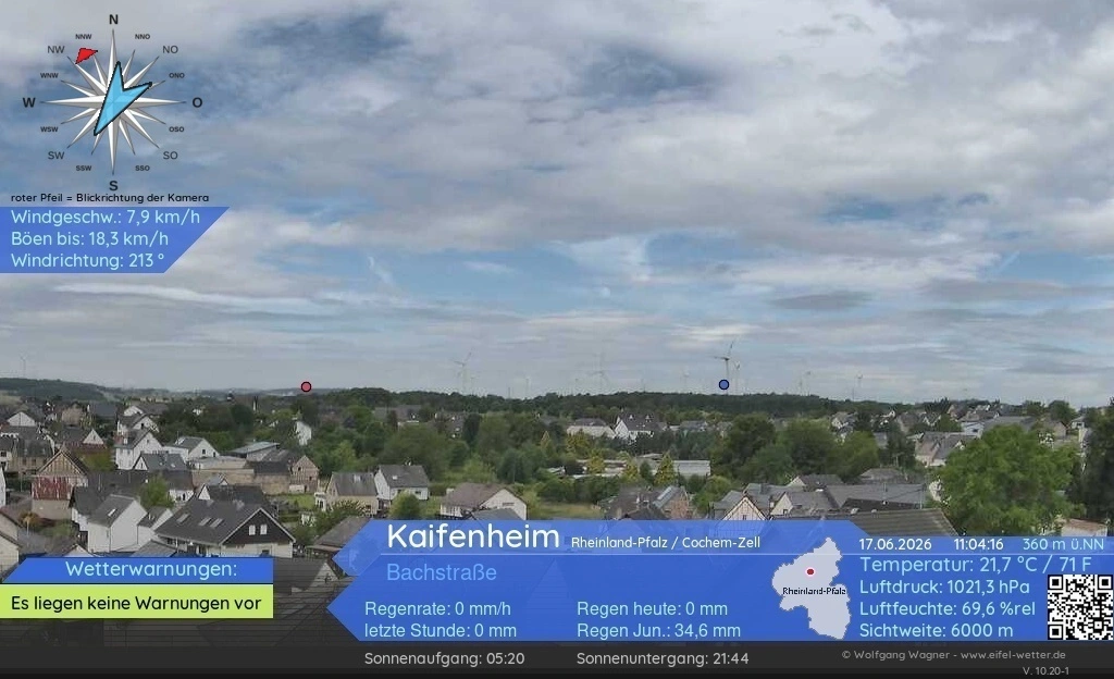 Aktuelles Webcam-Bild aus Kaifenheim